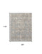 8' X 10' Beige Blue And Brown Abstract Area Rug