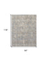 8' X 10' Beige Blue And Brown Abstract Area Rug