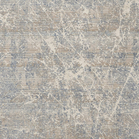 8' X 10' Beige Blue And Brown Abstract Area Rug