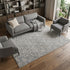 9' X 12' Blue Geometric Distressed Area Rug