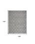 9' X 12' Blue Geometric Distressed Area Rug