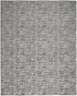 9' X 12' Blue Geometric Distressed Area Rug