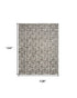 9' X 12' Gray Geometric Distressed Area Rug