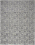 9' X 12' Blue Geometric Distressed Area Rug