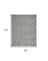9' X 12' Blue Geometric Distressed Area Rug