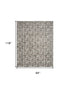 9' X 12' Gray Geometric Distressed Area Rug