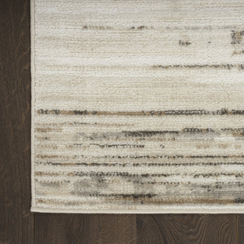 8' X 10' Cream Abstract Distressed Area Rug