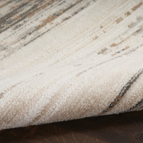 8' X 10' Cream Abstract Distressed Area Rug