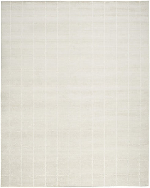 9' X 12' Cream Geometric Area Rug