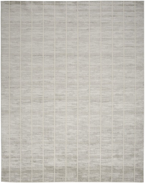 9' X 12' Gray Geometric Area Rug