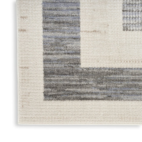 9' X 12' Gray Geometric Area Rug