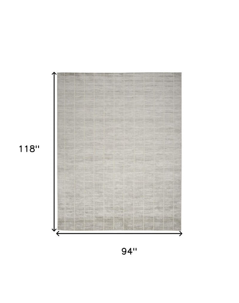 9' X 12' Gray Geometric Area Rug