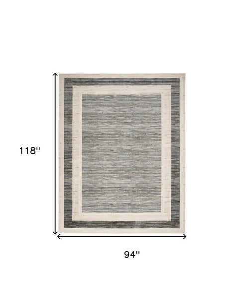 9' X 12' Gray Geometric Area Rug