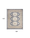 9' X 12' Blue Geometric Distressed Area Rug