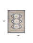 9' X 12' Blue Geometric Distressed Area Rug