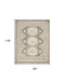 8' X 10' Brown Geometric Distressed Area Rug