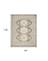 8' X 10' Brown Geometric Distressed Area Rug
