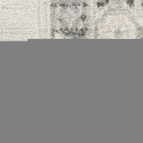 8' X 10' Gray Geometric Distressed Area Rug