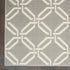 5' X 7' Gray and Ivory Trellis Non Skid Area Rug