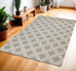 5' X 7' Gray and Ivory Trellis Non Skid Area Rug