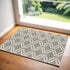 5' X 7' Gray and Ivory Trellis Non Skid Area Rug