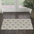 5' X 7' Gray and Ivory Trellis Non Skid Area Rug