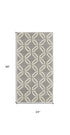 5' X 7' Gray and Ivory Trellis Non Skid Area Rug