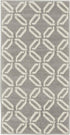 5' X 7' Gray and Ivory Trellis Non Skid Area Rug