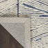 8' X 12' Blue And White Wool Geometric Area Rug