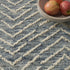 8' X 12' Indigo and Ivory Wool Chevron Area Rug