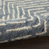 8' Indigo and Ivory Wool Chevron Runner Rug