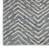 8' Indigo and Ivory Wool Chevron Runner Rug