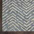 8' Indigo and Ivory Wool Chevron Runner Rug