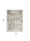 8' X 10' Ivory and Black Geometric Non Skid Area Rug