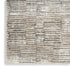 8' Brown and Ivory Abstract Runner Rug