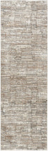8' Brown and Ivory Abstract Runner Rug