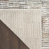 8' Brown and Ivory Abstract Runner Rug