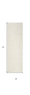 8' Ivory Abstract Runner Rug