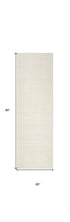 8' Ivory Abstract Runner Rug