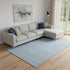 8' X 11' Denim Blue Wool Area Rug