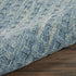 8' X 11' Denim Blue Wool Area Rug