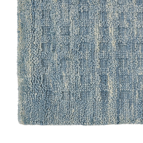 8' X 11' Denim Blue Wool Area Rug