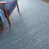 8' X 11' Denim Blue Wool Area Rug