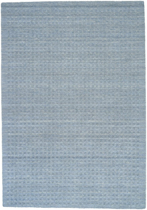 8' X 11' Denim Blue Wool Area Rug