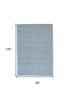 8' X 11' Denim Blue Wool Area Rug