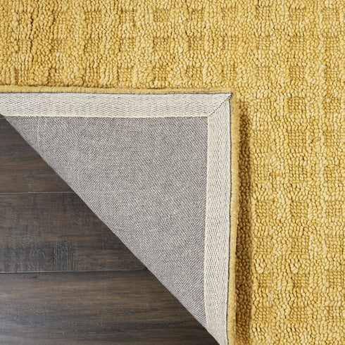 8' X 11' Gold Wool Area Rug
