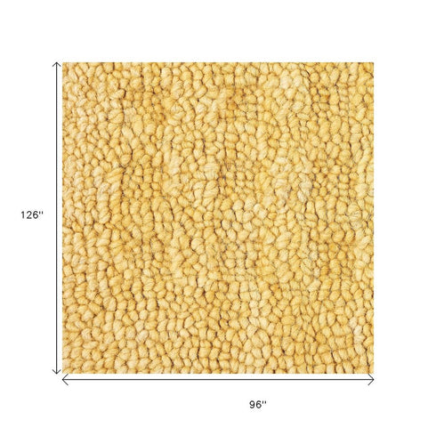 8' X 11' Gold Wool Area Rug