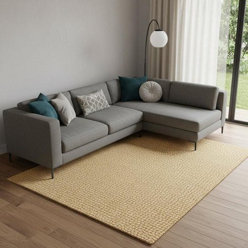 8' X 11' Gold Wool Area Rug
