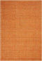 7' X 10' Orange Wool Area Rug
