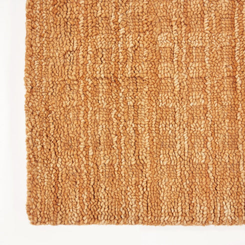 7' X 10' Orange Wool Area Rug